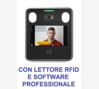 SISTEMA DI RILEVAZIONE PRESENZE CON LETTORE RFID, RICONOSCIMENTO VISO MOD. SVARFACE3/TS CON 12 TESSERE, SOFTWARE PROFESSIONALE, WI-FI E CORSO DI ISTRUZIONE IN TELEASSISTENZA PER 2 MESI